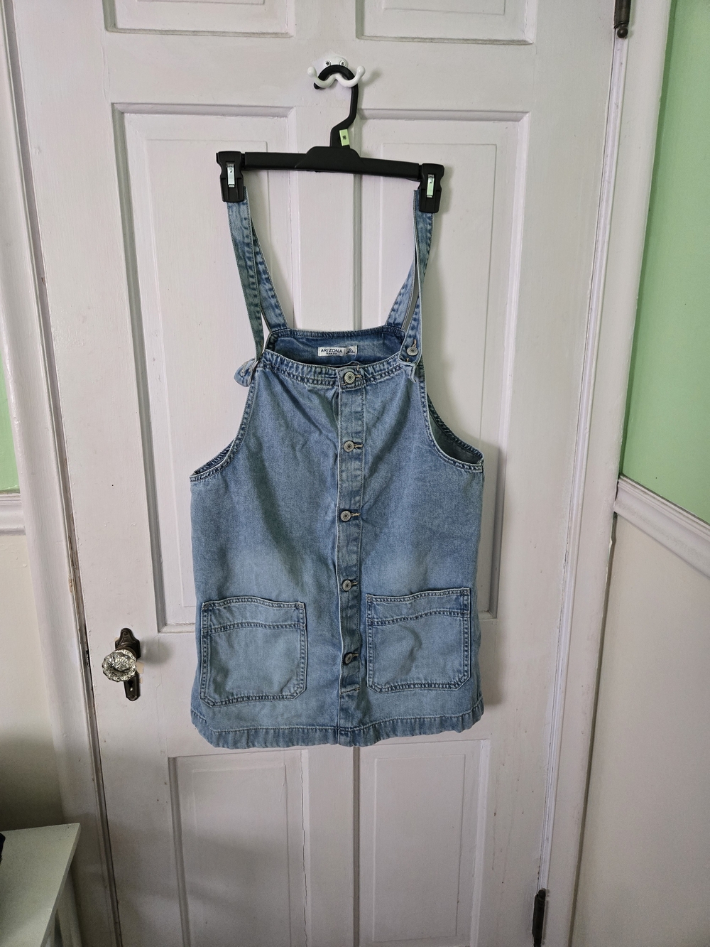 Arizona Jean Company Light Blue Denim Overall Dress Size XL
